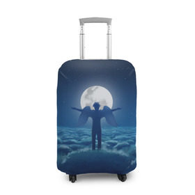 Чехол для чемодана 3D с принтом XXXTentacion Fly в Екатеринбурге, 86% полиэфир, 14% спандекс | двустороннее нанесение принта, прорези для ручек и колес | art | fly | moon | rap | space | tentacion | xxx | xxxtentacion | космос | луна | небеса | тентасьон