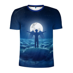 Мужская футболка 3D спортивная с принтом XXXTentacion Fly в Екатеринбурге, 100% полиэстер с улучшенными характеристиками | приталенный силуэт, круглая горловина, широкие плечи, сужается к линии бедра | art | fly | moon | rap | space | tentacion | xxx | xxxtentacion | космос | луна | небеса | тентасьон