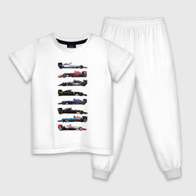 Детская пижама хлопок с принтом Формула 1 в Екатеринбурге, 100% хлопок |  брюки и футболка прямого кроя, без карманов, на брюках мягкая резинка на поясе и по низу штанин
 | Тематика изображения на принте: f1 | formula 1 | формула 1