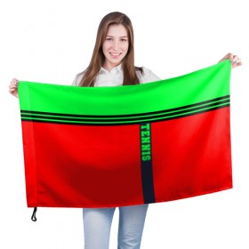 Флаг 3D с принтом Tennis в Екатеринбурге, 100% полиэстер | плотность ткани — 95 г/м2, размер — 67 х 109 см. Принт наносится с одной стороны | 