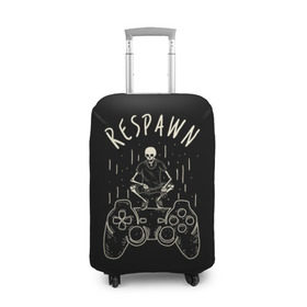 Чехол для чемодана 3D с принтом respawn в Екатеринбурге, 86% полиэфир, 14% спандекс | двустороннее нанесение принта, прорези для ручек и колес | bone | gamepad | skull | джойстик | скелет | череп