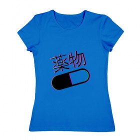 Женская футболка хлопок с принтом MIRRORS Sad Japanese Aesthetic в Екатеринбурге, 100% хлопок | прямой крой, круглый вырез горловины, длина до линии бедер, слегка спущенное плечо | 
