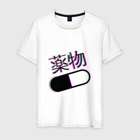 Мужская футболка хлопок с принтом MIRRORS Sad Japanese Aesthetic в Екатеринбурге, 100% хлопок | прямой крой, круглый вырез горловины, длина до линии бедер, слегка спущенное плечо. | 