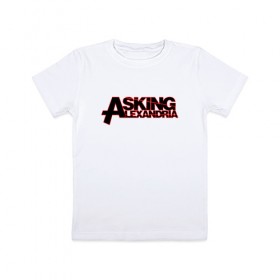 Детская футболка хлопок с принтом Asking Alexandria в Екатеринбурге, 100% хлопок | круглый вырез горловины, полуприлегающий силуэт, длина до линии бедер | Тематика изображения на принте: 