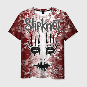 Мужская футболка 3D с принтом Slipknot Joey Jordison в Екатеринбурге, 100% полиэфир | прямой крой, круглый вырез горловины, длина до линии бедер | Тематика изображения на принте: 