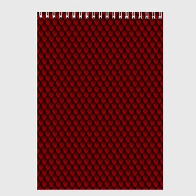 Скетчбук с принтом Красный дракон в Екатеринбурге, 100% бумага
 | 48 листов, плотность листов — 100 г/м2, плотность картонной обложки — 250 г/м2. Листы скреплены сверху удобной пружинной спиралью | Тематика изображения на принте: смапавпав