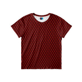 Детская футболка 3D с принтом Красный дракон в Екатеринбурге, 100% гипоаллергенный полиэфир | прямой крой, круглый вырез горловины, длина до линии бедер, чуть спущенное плечо, ткань немного тянется | Тематика изображения на принте: смапавпав