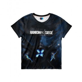Детская футболка 3D с принтом RAINBOW SIX SIEGE в Екатеринбурге, 100% гипоаллергенный полиэфир | прямой крой, круглый вырез горловины, длина до линии бедер, чуть спущенное плечо, ткань немного тянется | Тематика изображения на принте: 