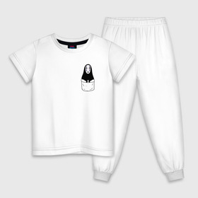 Детская пижама хлопок с принтом Унесённые призраками в Екатеринбурге, 100% хлопок |  брюки и футболка прямого кроя, без карманов, на брюках мягкая резинка на поясе и по низу штанин
 | spirited away | миядзаки | хаяо
