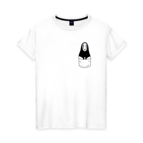 Женская футболка хлопок с принтом Унесённые призраками в Екатеринбурге, 100% хлопок | прямой крой, круглый вырез горловины, длина до линии бедер, слегка спущенное плечо | spirited away | миядзаки | хаяо