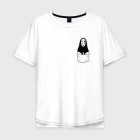 Мужская футболка хлопок Oversize с принтом Унесённые призраками в Екатеринбурге, 100% хлопок | свободный крой, круглый ворот, “спинка” длиннее передней части | spirited away | миядзаки | хаяо
