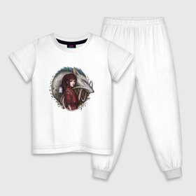 Детская пижама хлопок с принтом Унесённые призраками в Екатеринбурге, 100% хлопок |  брюки и футболка прямого кроя, без карманов, на брюках мягкая резинка на поясе и по низу штанин
 | spirited away | миядзаки | хаяо