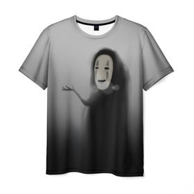Мужская футболка 3D с принтом Унесенные призраками в Екатеринбурге, 100% полиэфир | прямой крой, круглый вырез горловины, длина до линии бедер | spirited away | миядзаки | хаяо