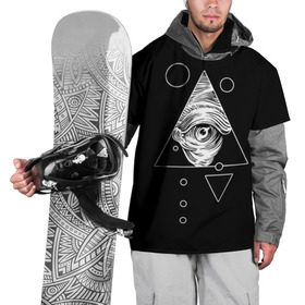 Накидка на куртку 3D с принтом Всевидящее око в Екатеринбурге, 100% полиэстер |  | Тематика изображения на принте: tattoo | в треугольнике | всевидящее око | всевидящий глаз | зрачок | пирамида | тату