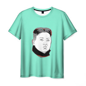 Мужская футболка 3D с принтом Ким чен ын в Екатеринбурге, 100% полиэфир | прямой крой, круглый вырез горловины, длина до линии бедер | Тематика изображения на принте: 