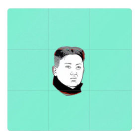 Магнитный плакат 3Х3 с принтом Ким чен ын в Екатеринбурге, Полимерный материал с магнитным слоем | 9 деталей размером 9*9 см | Тематика изображения на принте: 