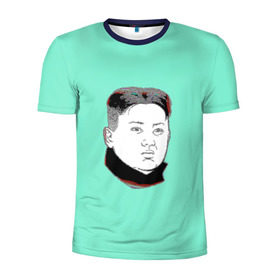 Мужская футболка 3D спортивная с принтом Ким чен ын в Екатеринбурге, 100% полиэстер с улучшенными характеристиками | приталенный силуэт, круглая горловина, широкие плечи, сужается к линии бедра | 