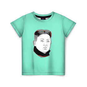 Детская футболка 3D с принтом Ким чен ын в Екатеринбурге, 100% гипоаллергенный полиэфир | прямой крой, круглый вырез горловины, длина до линии бедер, чуть спущенное плечо, ткань немного тянется | 