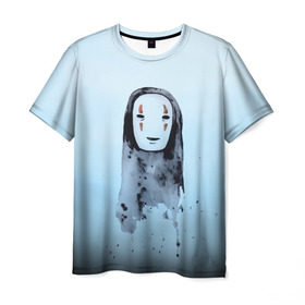 Мужская футболка 3D с принтом Унесенные призраками в Екатеринбурге, 100% полиэфир | прямой крой, круглый вырез горловины, длина до линии бедер | Тематика изображения на принте: spirited away | миядзаки | хаяо
