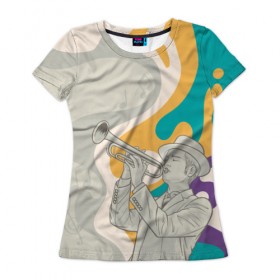 Женская футболка 3D с принтом love saxophone в Екатеринбурге, 100% полиэфир ( синтетическое хлопкоподобное полотно) | прямой крой, круглый вырез горловины, длина до линии бедер | саксофон | саксофонист