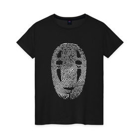 Женская футболка хлопок с принтом Безликий в Екатеринбурге, 100% хлопок | прямой крой, круглый вырез горловины, длина до линии бедер, слегка спущенное плечо | spirited away | миядзаки | хаяо