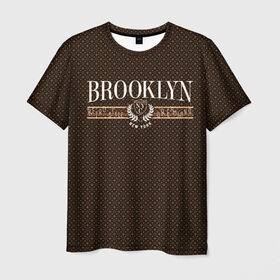 Мужская футболка 3D с принтом Brooklyn в Екатеринбурге, 100% полиэфир | прямой крой, круглый вырез горловины, длина до линии бедер | brooklyn | америка | бруклин | город бруклин | сша | узор | узоры
