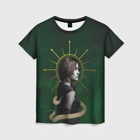 Женская футболка 3D с принтом Clarissa Frey в Екатеринбурге, 100% полиэфир ( синтетическое хлопкоподобное полотно) | прямой крой, круглый вырез горловины, длина до линии бедер | freeform | shadowhunters | доминик шервуд | клэри фрэй | кэтрин макнамара | фэнтази
