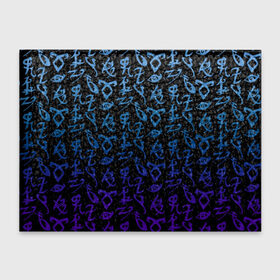 Обложка для студенческого билета с принтом Blue runes в Екатеринбурге, натуральная кожа | Размер: 11*8 см; Печать на всей внешней стороне | freeform | shadowhunters | доминик шервуд | клэри фрэй | кэтрин макнамара | фэнтази