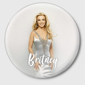 Значок с принтом Britney _ в Екатеринбурге,  металл | круглая форма, металлическая застежка в виде булавки | baby one more time | britney spears | oops | бритни спирс