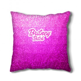 Подушка 3D с принтом Britney Bitch _pink в Екатеринбурге, наволочка – 100% полиэстер, наполнитель – холлофайбер (легкий наполнитель, не вызывает аллергию). | состоит из подушки и наволочки. Наволочка на молнии, легко снимается для стирки | baby one more time | britney spears | oops | бритни спирс