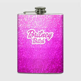 Фляга с принтом Britney Bitch _pink в Екатеринбурге, металлический корпус | емкость 0,22 л, размер 125 х 94 мм. Виниловая наклейка запечатывается полностью | baby one more time | britney spears | oops | бритни спирс