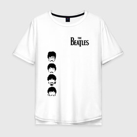 Мужская футболка хлопок Oversize с принтом The Beatles в Екатеринбурге, 100% хлопок | свободный крой, круглый ворот, “спинка” длиннее передней части | Тематика изображения на принте: beatles | the beatles | бителз | бителс | битлз | битлс | битлы | джон леннон | джордж харрисон | жуки | зе | ливерпульская четвёрка | мерсибит | пол маккартни | поп | ринго старр | рок группа