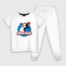 Детская пижама хлопок с принтом Чилли Вилли в Екатеринбурге, 100% хлопок |  брюки и футболка прямого кроя, без карманов, на брюках мягкая резинка на поясе и по низу штанин
 | chili vili | chilli willi | chilly willy | пингвин | пингвиненок | чили вили | чилли вилли
