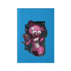 Обложка для паспорта матовая кожа с принтом Cuddle Team Leader в Екатеринбурге, натуральная матовая кожа | размер 19,3 х 13,7 см; прозрачные пластиковые крепления | battle royale | cuddle | fortnite | leader | битва | королевская | ниндзя | розовый медведь | фортнайт