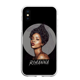 Чехол для iPhone XS Max матовый с принтом Rihanna в Екатеринбурге, Силикон | Область печати: задняя сторона чехла, без боковых панелей | Тематика изображения на принте: rihanna | риана | рианна