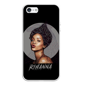 Чехол для iPhone 5/5S матовый с принтом Rihanna в Екатеринбурге, Силикон | Область печати: задняя сторона чехла, без боковых панелей | Тематика изображения на принте: rihanna | риана | рианна