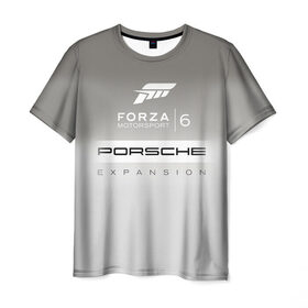 Мужская футболка 3D с принтом Forza Motorsport 6 в Екатеринбурге, 100% полиэфир | прямой крой, круглый вырез горловины, длина до линии бедер | gear | top | авангард | вип | гонки | машина | офф | порше | сиквел | сила | скорость | спин