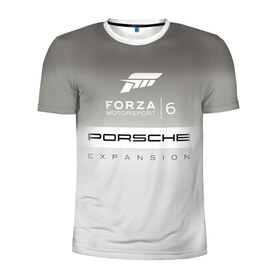 Мужская футболка 3D спортивная с принтом Forza Motorsport 6 в Екатеринбурге, 100% полиэстер с улучшенными характеристиками | приталенный силуэт, круглая горловина, широкие плечи, сужается к линии бедра | gear | top | авангард | вип | гонки | машина | офф | порше | сиквел | сила | скорость | спин