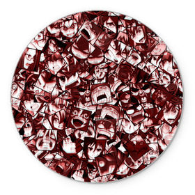 Коврик круглый с принтом Ярость аниме в Екатеринбурге, резина и полиэстер | круглая форма, изображение наносится на всю лицевую часть | ahegao | anime | manga | злость | комиксы | красный | крик | лица | лицо | манга | паттрен | фрагменты