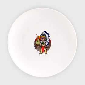 Тарелка с принтом Индеец в Екатеринбурге, фарфор | диаметр - 210 мм
диаметр для нанесения принта - 120 мм | ацтек | ацтеки | индеец | индейцы | инди | коренные американцы | перья