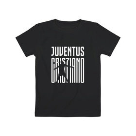 Детская футболка хлопок с принтом Juventus - Cristiano Ronaldo 7 в Екатеринбурге, 100% хлопок | круглый вырез горловины, полуприлегающий силуэт, длина до линии бедер | 0x000000123 | cristiano ronaldo | juventus | криштиано роналдо | ювентус
