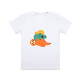Детская футболка хлопок с принтом Лень в Екатеринбурге, 100% хлопок | круглый вырез горловины, полуприлегающий силуэт, длина до линии бедер | животные | коала | кот | ленивец | отдых | сон
