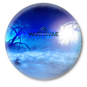 Значок с принтом WARFRAME в Екатеринбурге,  металл | круглая форма, металлическая застежка в виде булавки | 2019 | fortuna | stalker | warframe | варфрейм | сталкер | тэнно