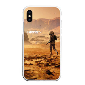 Чехол для iPhone XS Max матовый с принтом FAR CRY 5 LOST ON MARS в Екатеринбурге, Силикон | Область печати: задняя сторона чехла, без боковых панелей | Тематика изображения на принте: action | far cry | far cry 5 | lost on mars | игра | космонавт | космос | марс | экшн