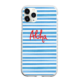 Чехол для iPhone 11 Pro матовый с принтом ALOHA в Екатеринбурге, Силикон |  | гавайи | лето | море | моряк | отдых | пляж | полоски | тельняшка | яхта