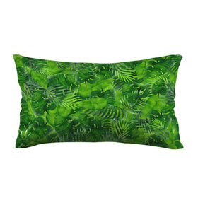 Подушка 3D антистресс с принтом Тропики в Екатеринбурге, наволочка — 100% полиэстер, наполнитель — вспененный полистирол | состоит из подушки и наволочки на молнии | джунгли | зелень | лес | листья | тропики