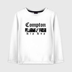 Детский лонгслив хлопок с принтом Compton hip-hop в Екатеринбурге, 100% хлопок | круглый вырез горловины, полуприлегающий силуэт, длина до линии бедер | 2pac | 2pak | 2пак | biggie smalls | makaveli | shakur | the notorious b.i.g. | thug life | tupac | амару | биги смолс | ганста | гето | гетто | жизнь головореза | крутой | макавели | надпись | ниггер | ноториус биг | реп | репер | рэп | рэпер