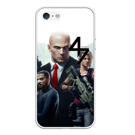 Чехол для iPhone 5/5S матовый с принтом AGENT 47 HITMAN в Екатеринбурге, Силикон | Область печати: задняя сторона чехла, без боковых панелей | agent 47 | агент 47 | хитман