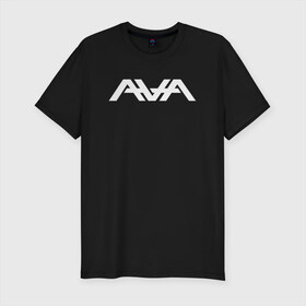 Мужская футболка премиум с принтом AVA в Екатеринбурге, 92% хлопок, 8% лайкра | приталенный силуэт, круглый вырез ворота, длина до линии бедра, короткий рукав | angels and airwaves | ava | tom delonge | том делонг