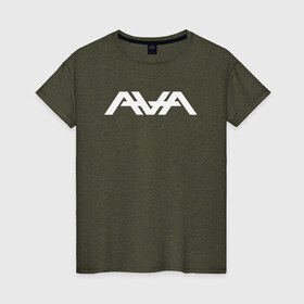 Женская футболка хлопок с принтом AVA в Екатеринбурге, 100% хлопок | прямой крой, круглый вырез горловины, длина до линии бедер, слегка спущенное плечо | angels and airwaves | ava | tom delonge | том делонг